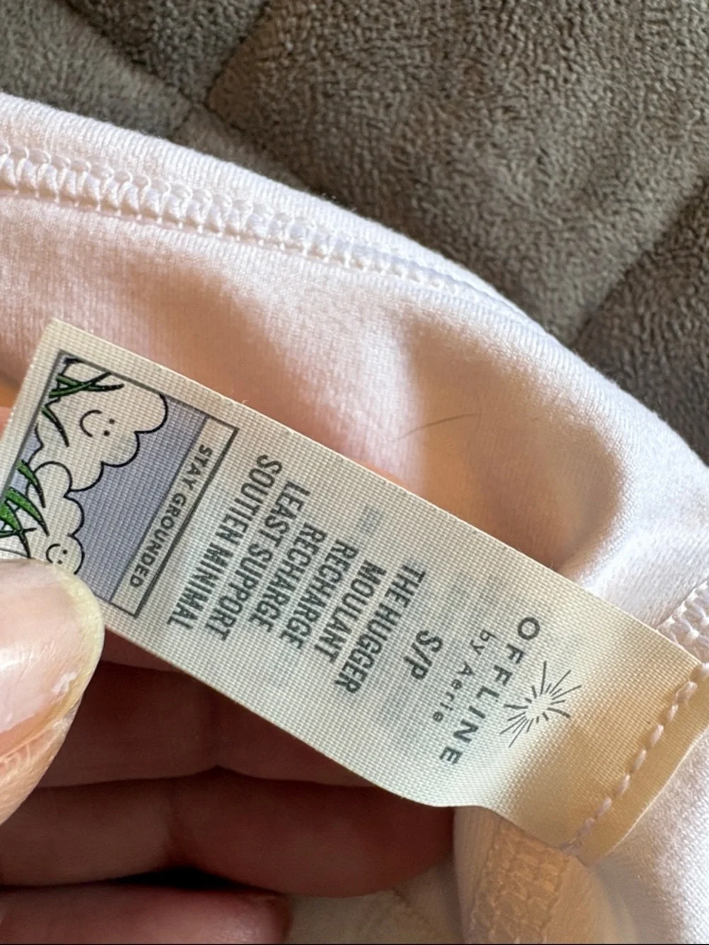 Aerie offline the hugger Women’s White Tank Bralette - Minimal Strappy Crop Top - Picture 5 of 5